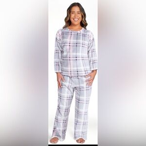 💜Joyspun Women's Plush Long Sleeve Top and Pants Pajamas 2-Piece Set Size:Small